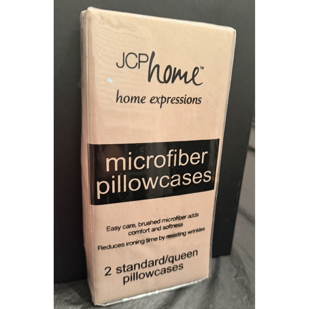JCP Home Expressions Microfiber 2 Standard/Queen Pillowcases Raffia